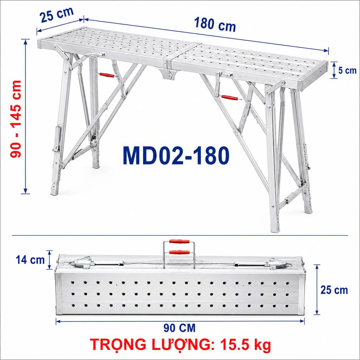 Thông số thang MD02-180
