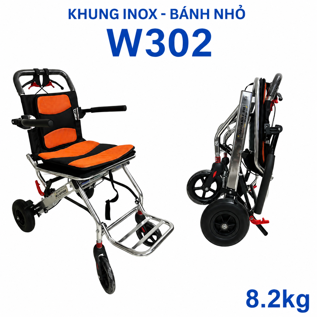 Xe Lăn Mang Đi Máy Bay Nikita Siêu Gọn Nhẹ Du Lịch NKT - W302 Xe Lăn Mang Đi Máy Bay Nikita Siêu Gọn Nhẹ Du Lịch NKT - W302