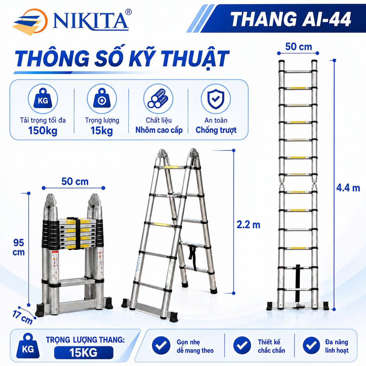 Thông số kỹ thuật thang AI 44