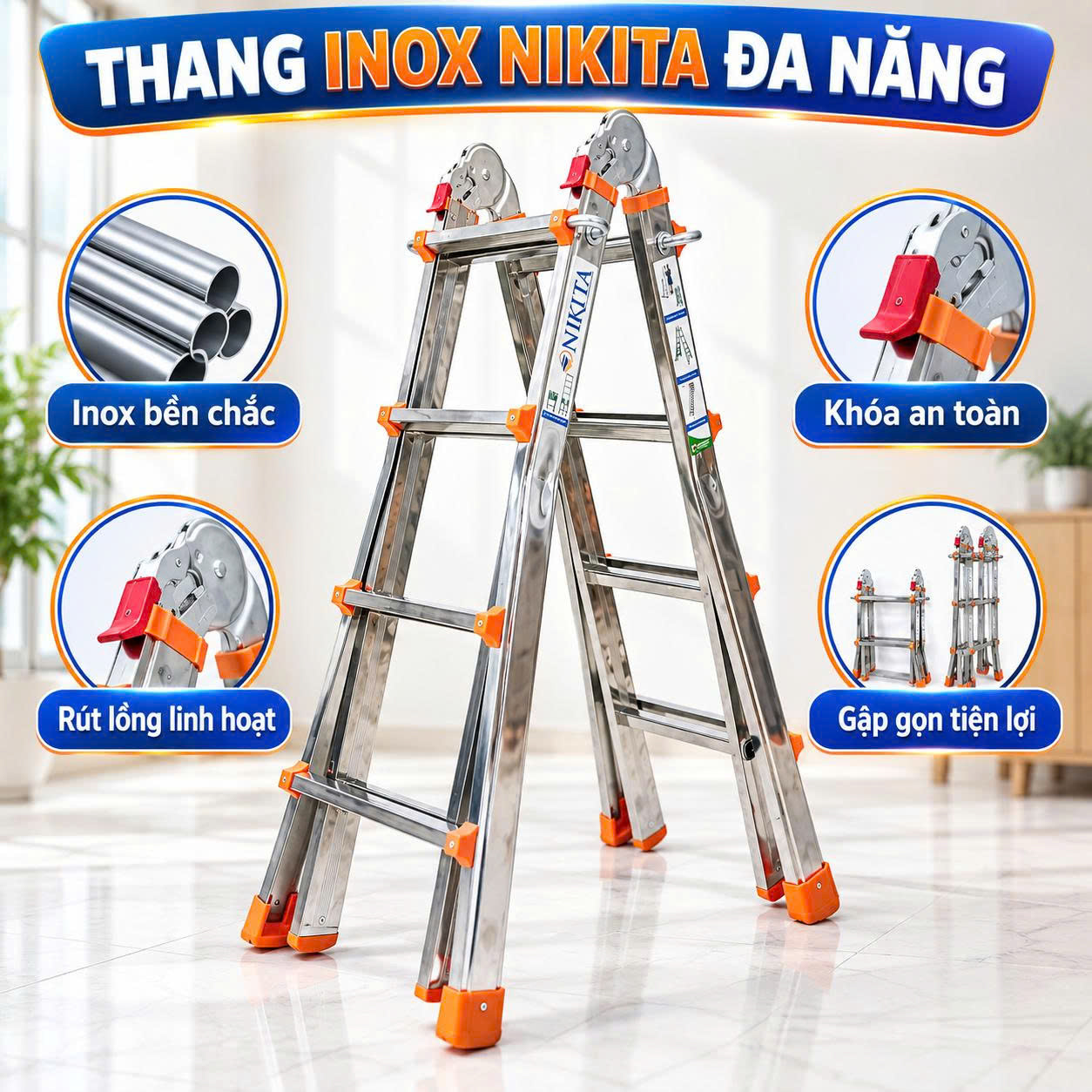 Tính năng Thang Trượt Inox 2