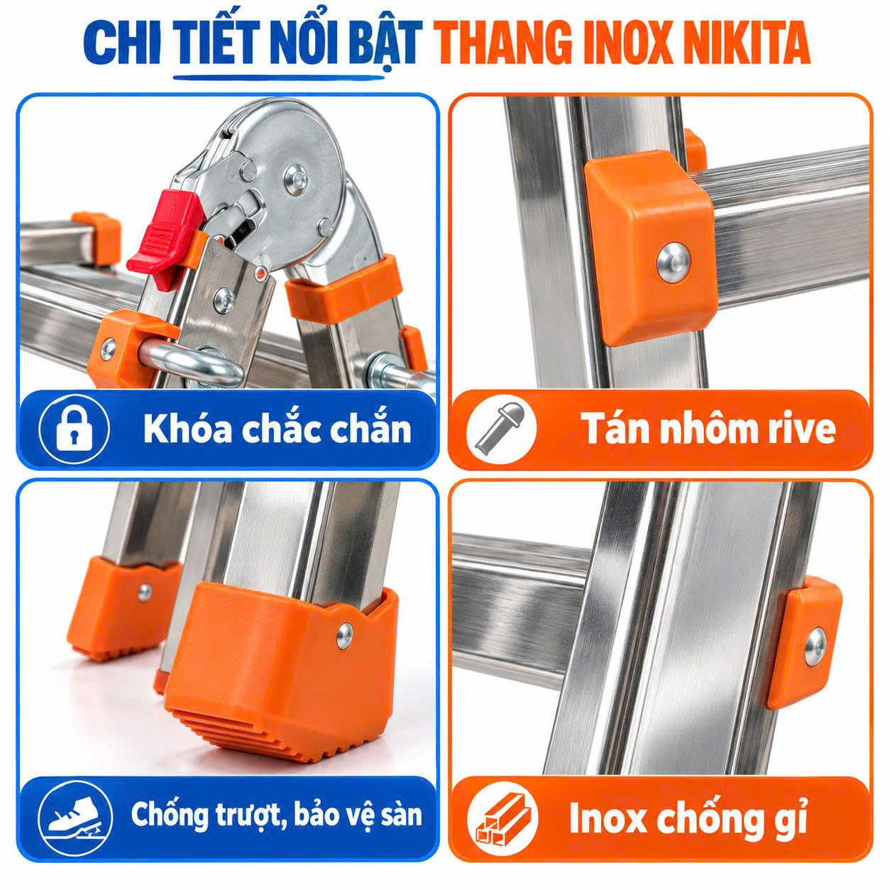 Tính năng Thang Trượt Inox 5