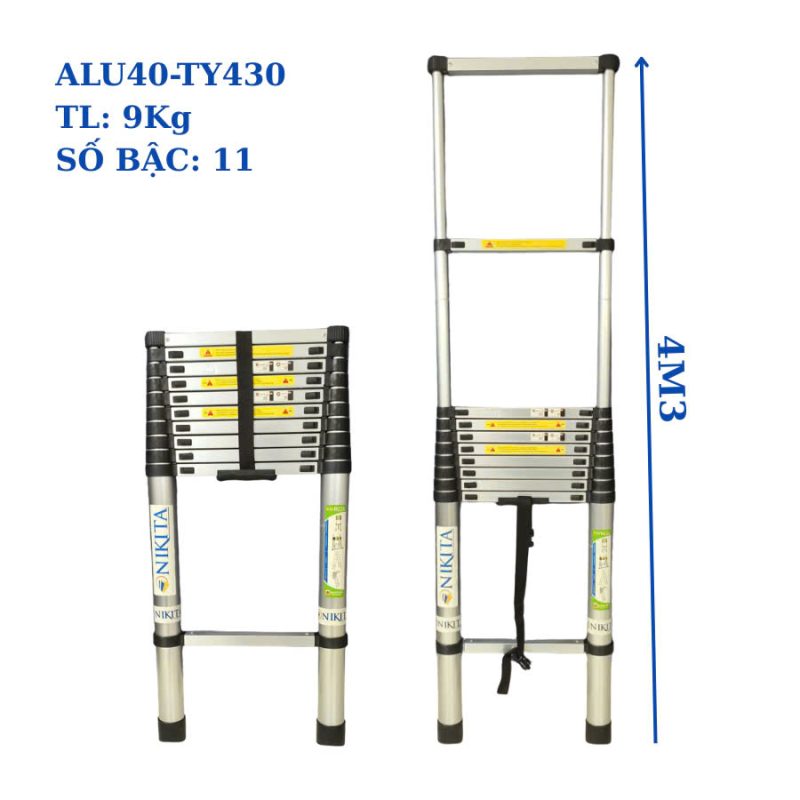 Thang Nhôm Đơn Rút Gọn Tiện Lợi NIKITA ALU 430