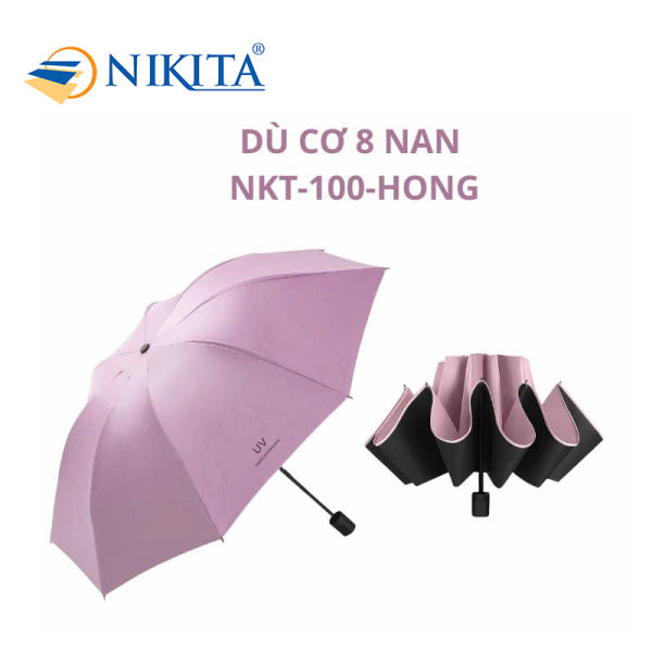 Dù Cơ 8 Nan NKT - 100 Màu Hồng