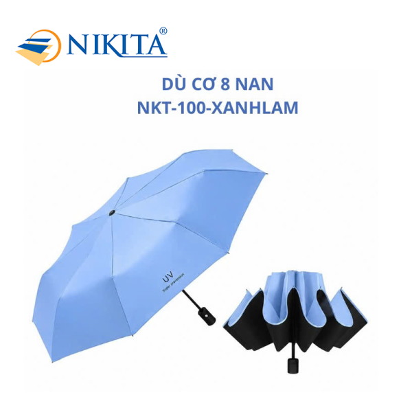 Dù Du Lịch 8 Nan NKT - 100 Màu Xanh Lam