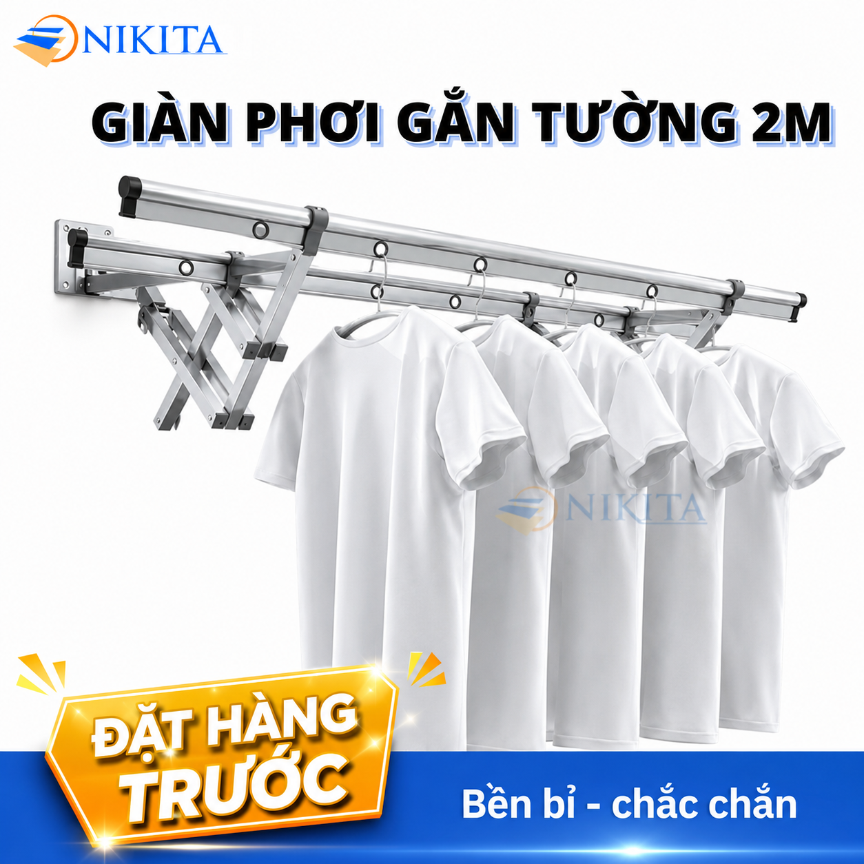 Giàn Phơi Gắn Tường 2m