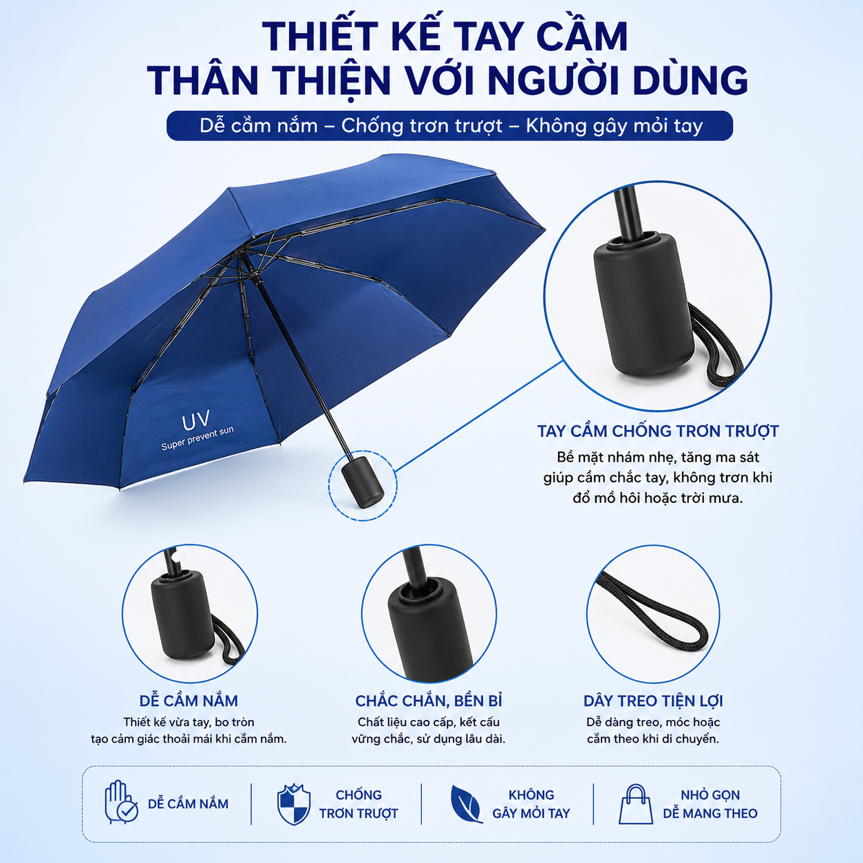 Tay cầm dù cơ