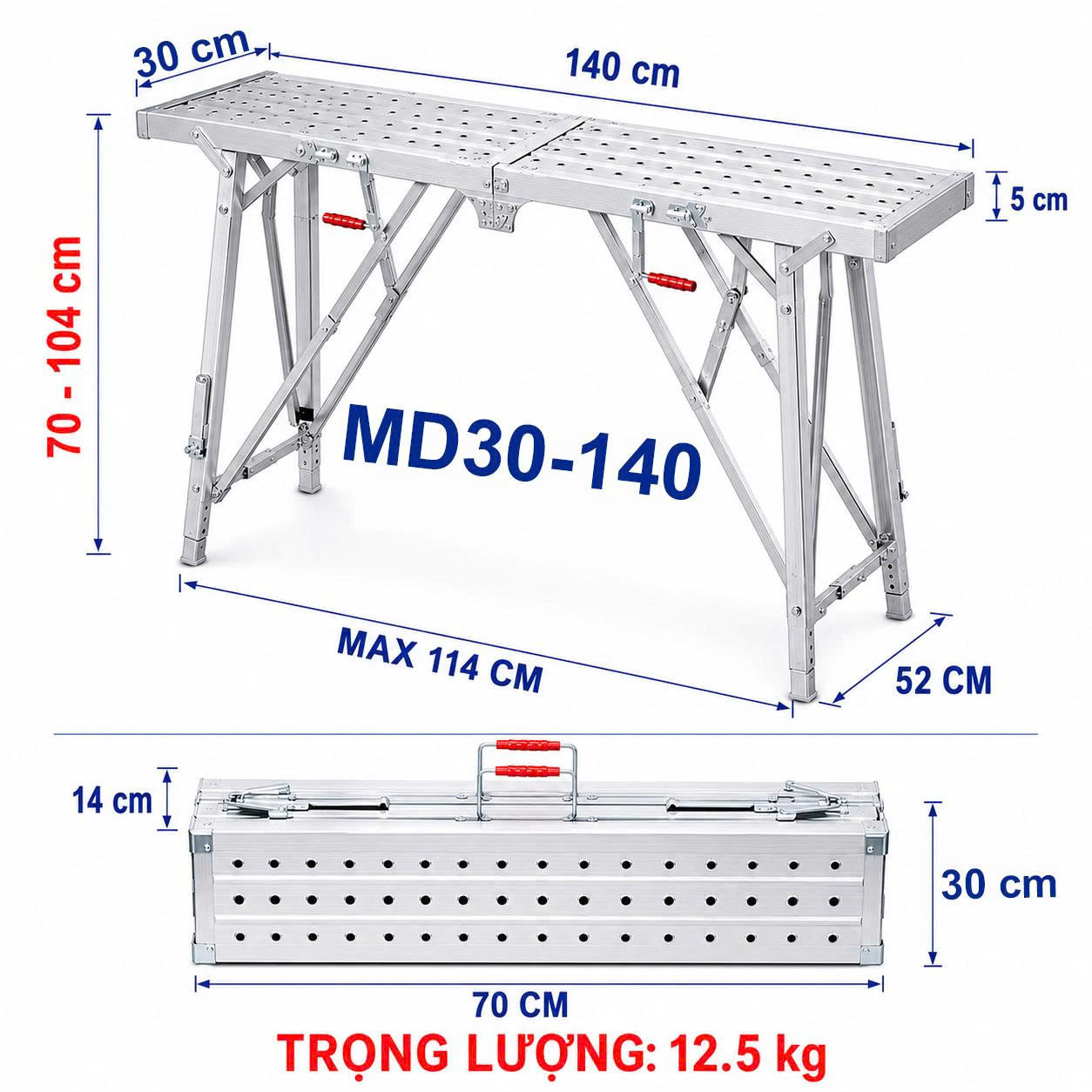Thông số thang MD30-140