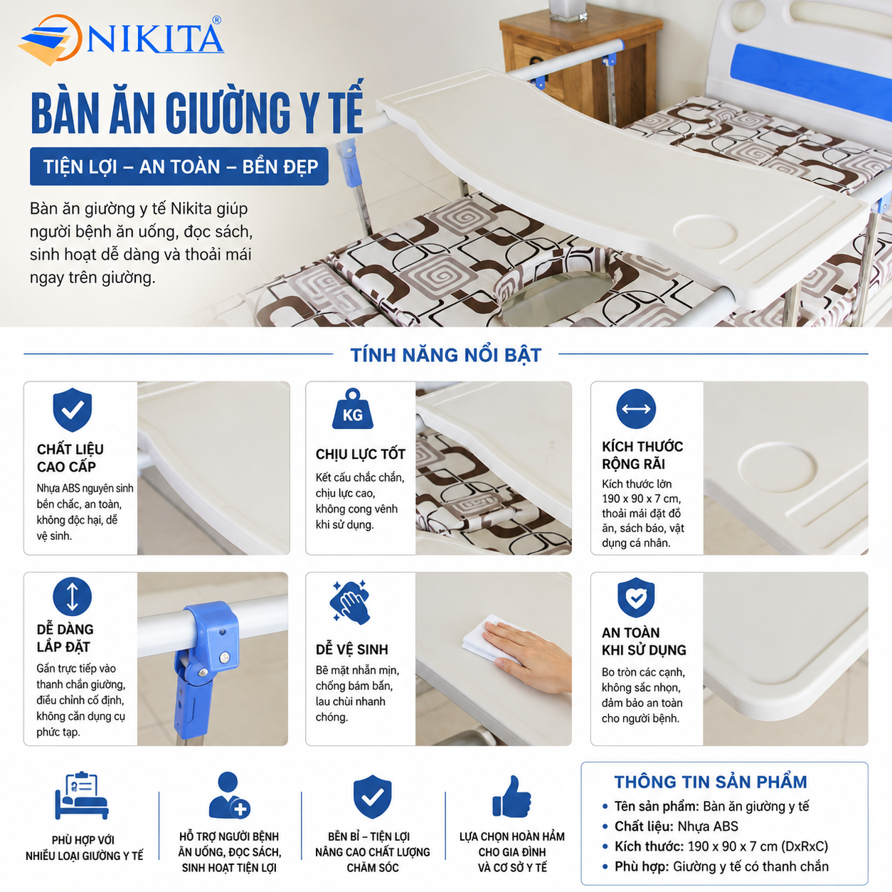 Tính năng phụ kiện bàn ăn