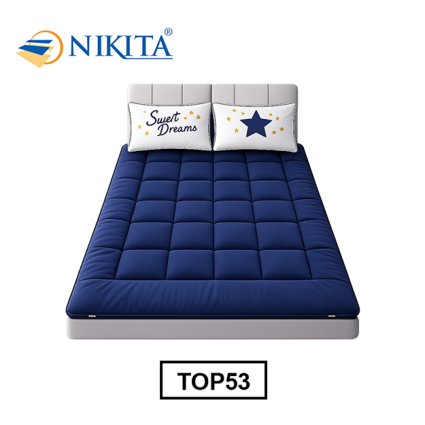 Nệm Topper Trơn Rộng 1m5 Dài 2m NIKITA TOP53 2 Màu
