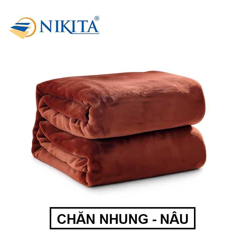chăn nhung nâu