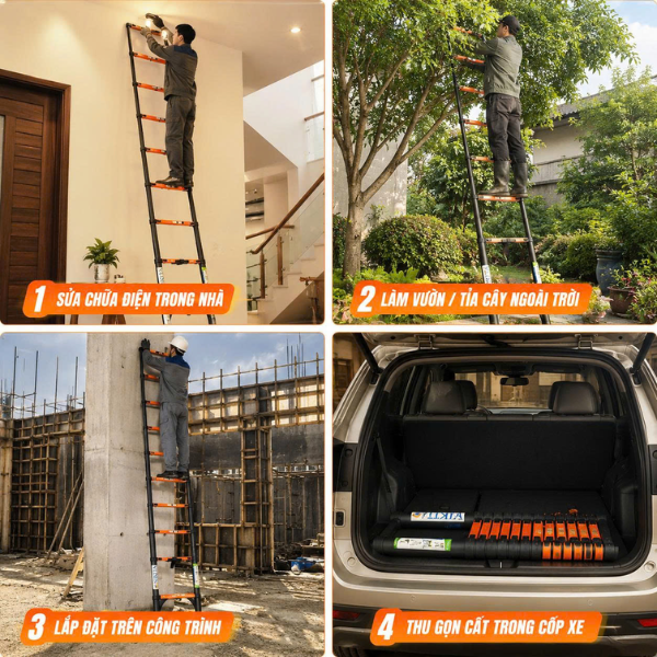Thang Rút Đơn Bằng Thép IR Thang Rút Đơn Bằng Thép IR