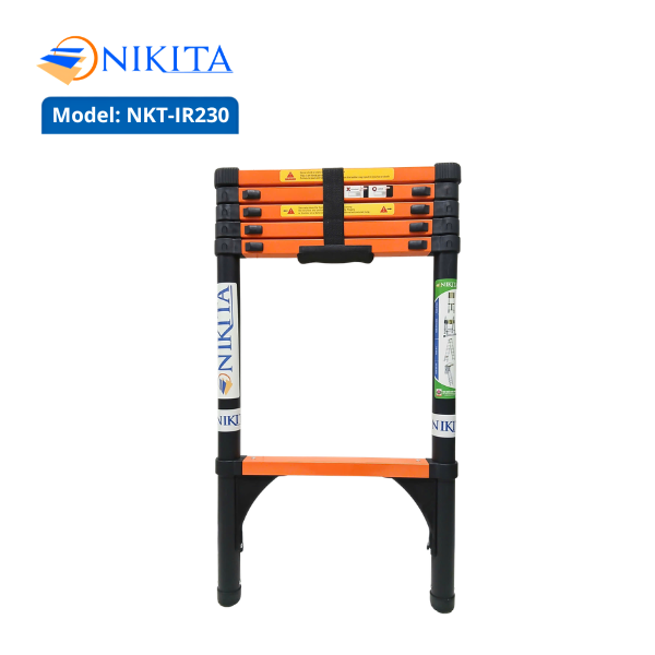 Thang Rút Thép Đơn 2.3m IR230 – 6 Bậc Gọn Nhẹ, Chắc Chắn