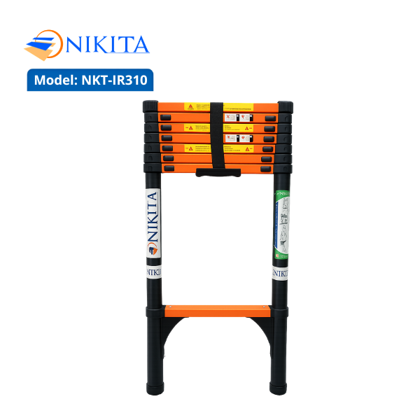Thang Rút Đơn Bằng Thép IR310 Cao 3.1m – 8 Bậc Gọn Nhẹ, An Toàn