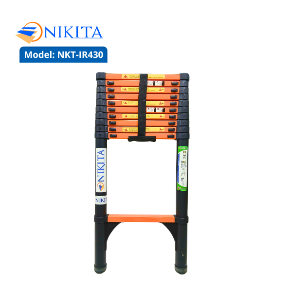 Thang Rút Đơn Bằng Thép IR430 Cao 4.3m – 11 Bậc Chắc Chắn, An Toàn