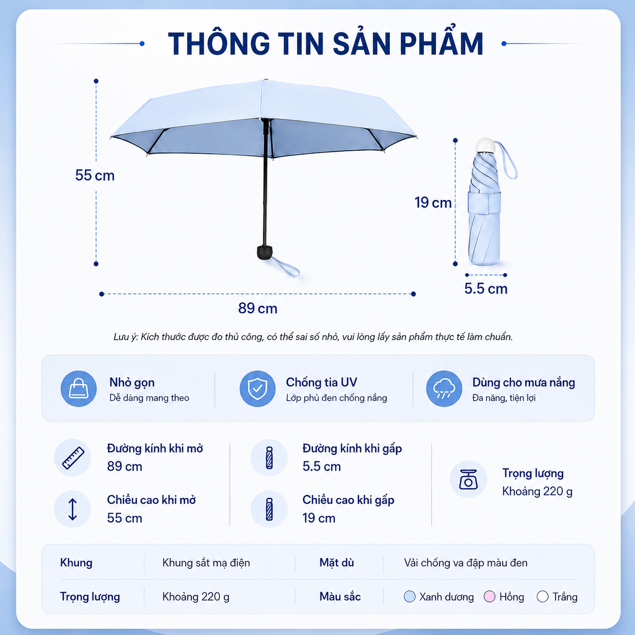Dù che nắng cho bé thông tin