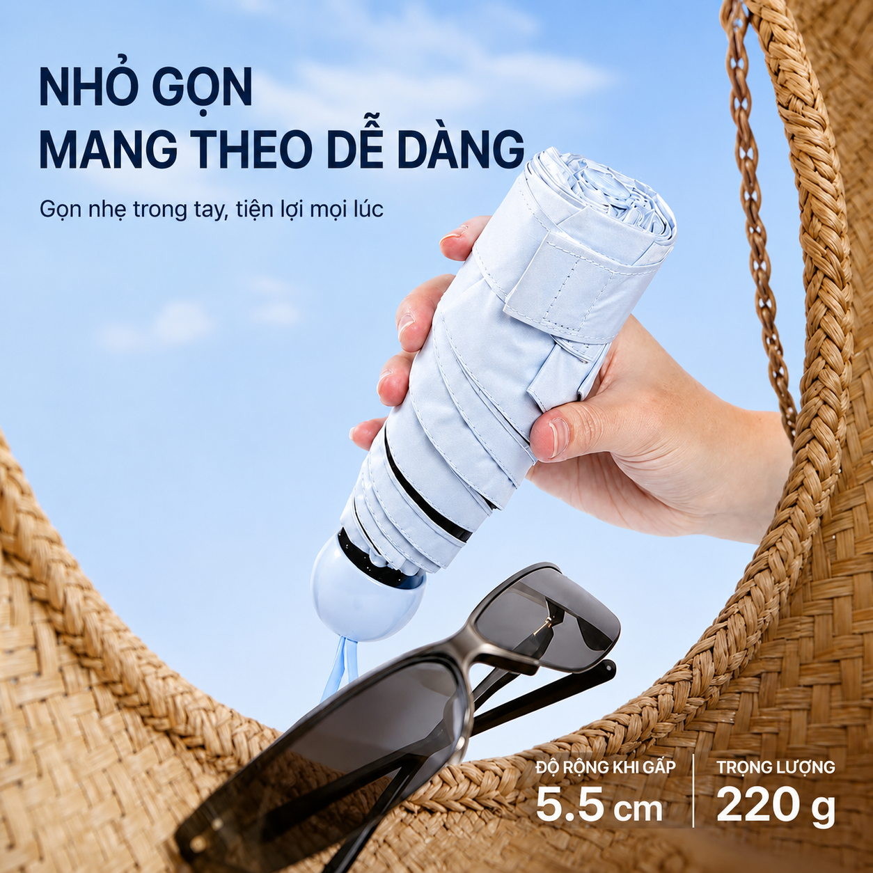 Dù che nắng cho bé tính năng 2