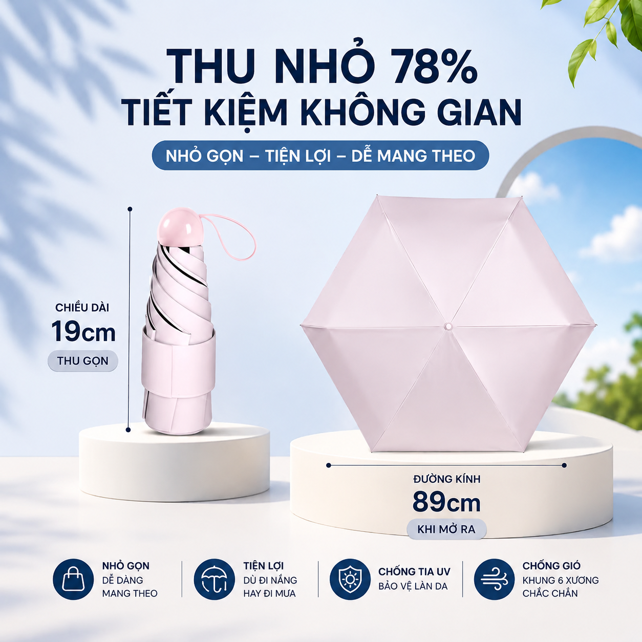 Dù che nắng cho bé tính năng