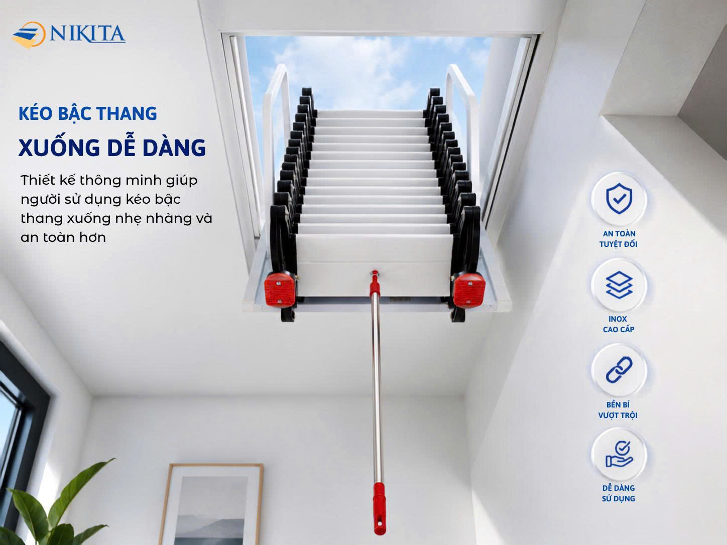 Phụ Kiện Cây Móc Thang Gác Mái 3