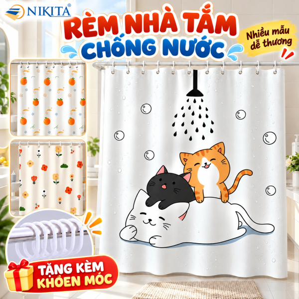 Rèm Treo Nhà Tắm Chính Hãng Nikita